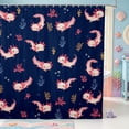 thumbnail image 1 of Manfei Cute Amphibian Axolotl Shower Curtain 72Wx78L,Kawaii Ocean Animal Bath Curtain, 1 of 5