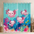 thumbnail image 1 of Manfei Cute Animal Axolotl Curtains Pack of 2 (42x84 Each) for Boys Girls,Kawaii Salamander Curtains Blackout,Cartoon Ocean Wildlife Bedroom Curtains,Breathable Home Decor, 1 of 6