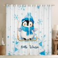 thumbnail image 1 of Manfei Cute Animal Penguin Curtains Pack of 2 (42x84 Each) for Boys Girls,Winter Snowflake Curtains Blackout,Happy Xmas Christmas Bedroom Curtains,Lightweight Room Decor, 1 of 6