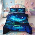 thumbnail image 1 of Manfei Cute Animal Queen Comforter Set,Aquatic Amphibian Axolotl Print Comforter Sets Queen,Navy Blue Reversible,3-Piece,1 Comforter and 2 Pillowcases, 1 of 7