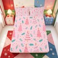 thumbnail image 1 of Manfei Cute Animals Fitted Sheet Full,Christmas Print Bed Set,3-Piece,1 Fitted Sheet and 2 Pillowcases, 1 of 6