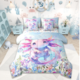 thumbnail image 1 of Manfei Cute Axolotl Salamander Twin Bedding Sets 7-Piece,Ocean Sea Aninal Bedding Comforter Set,Watercolor Sealife Coral Sheet Sets For Girl Teens,Luxury Bedroom Decor,Reversible, 1 of 8