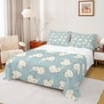 thumbnail image 1 of Manfei Cute Axolotl Twin Sheet Sets,Cartoon Ocean Animal Twin Fitted Sheet,Blue Beige Flat Sheet For Girl Boys,Super Cozy Room Decor,3pcs, 1 of 7