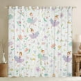 thumbnail image 1 of Manfei Cute Ballet Princess Black Out Curtains,Rustic Flower Floral Curtains Pack of 2 (42x63 Each),White Green Purple Bedroom Curtains For Girls Kids,Microfiber Bedroom Decor, 1 of 6