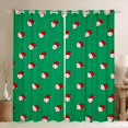 thumbnail image 1 of Manfei Cute Baseball Blackout Curtains, Xmas Curtains Pack of 2 (42x84 Each), Bright Green Red, 1 of 5