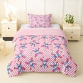 thumbnail image 1 of Manfei Cute Baseball Games Twin Comforter Sets,Sport Themd Bedding Set For Girls,Pink Blue,Pink Reversible,2 Pieces,1 Comforter and 1 Pillowcase, 1 of 8