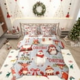 thumbnail image 1 of Manfei Cute Bear Deer 7pcs Bedding Comforter Set,Merry Xtmas Queen Bedding Sets,Cartoon Snwoman Bow Knot Queen Sheet Sets For Girls Boys,Luxury Bedroom Decor Reversible, 1 of 8