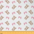 thumbnail image 1 of Manfei Cute Bear Fabric by the Yard (3 Yards) for Kids Girls, Pink Bowknot Bow Decorative Fabric by the Yard, Cartoon Ribbon Animal DIY Fabric, 1 of 6