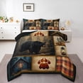 thumbnail image 1 of Manfei Cute Bear Full Size Comforter Sets,Jungle Amimal Bedding Comforter Set,Rustic Farmhouse Cabin Bedding Sets For Boy Kids,Luxury Bedroom Decor Reversible,3pcs, 1 of 7