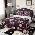 thumbnail image 1 of Manfei Cute Bow Knot Bed Sheets,Pink Cherry Blossom Full Size Sheets,4-Piece,1 Flat Sheet,1 Fitted Sheet and 2 Pillowcases, 1 of 6