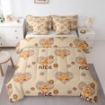 thumbnail image 1 of Manfei Cute Capybara 7-Piece King Bedding,Lovely Heart Print King Bed in a Bag,Brown,Light Gray Reversible, 1 of 7