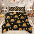 thumbnail image 1 of Manfei Cute Capybara Bedding Comforter Set,Cartoon Ocean Animal Twin Comforter Sets,Brown Black Bedding Set For Girls Boys,Microfiber Bedroom Decor Reversible,2pcs, 1 of 8