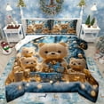 thumbnail image 1 of Manfei Cute Cartoon Bear Bedding Comforter Set,Kawaii Christmas Gifts Twin Comforter Sets,Happy New Year Bedding Set For Girls,Luxury Bedroom Decor Reversible,2pcs, 1 of 8