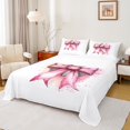 thumbnail image 1 of Manfei Cute Cartoon Bowknot Bed Sheets,Baseball Sport Game King Sheets,Pink White Sheet Set For Girl,Breathable Home Decor,4pcs, 1 of 7