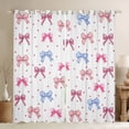 thumbnail image 1 of Manfei Cute Cartoon Bowknot Curtains Pack of 2 (42x84 Each),Colorful Bow Tie Curtains Blackout,Pink Stars Print Bedroom Curtains For Girl,Breathable Home Decor, 1 of 6
