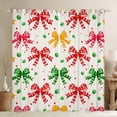 thumbnail image 1 of Manfei Cute Cartoon Bowknot Curtains Pack of 2 (42x84 Each),Colorful Bow Tie Curtains Blackout,Red Green Beige Bedroom Curtains For Girl,Breathable Home Decor, 1 of 6