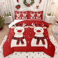 thumbnail image 1 of Manfei Cute Cartoon Deer Bedding Comforter Set,Merry Xmas Twin Comforter Sets,Happy New Year Bedding Set For Girl Boy,Breathable Home Decor Reversible,2pcs, 1 of 8
