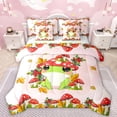 thumbnail image 1 of Manfei Cute Cartoon Frog 7pcs Bedding Comforter Set,Rustic Fungus Mushroom Queen Bedding Sets,Brown Maples Red Berry Queen Sheet Sets For Kids,Ultra Soft Home Decor, 1 of 8