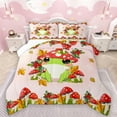 thumbnail image 1 of Manfei Cute Cartoon Frog Full Size Comforter Sets,Rustic Fungus Mushroom Bedding Comforter Set,Brown Maples Red Berry Bedding Sets For Kids,Ultra Soft Home Decor,3 Pieces, 1 of 8