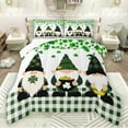 thumbnail image 1 of Manfei Cute Cartoon Gnome Full Size Comforter Sets,St.Patrick Day Bedding Comforter Set,Lucky Four Leaves Clover Bedding Sets For Girls Boys,Breathable Home Decor Reversible,3pcs, 1 of 8