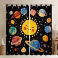 thumbnail image 1 of Manfei Cute Cartoon Planet Black Out Curtains,Kawaii Sun Curtains Pack of 2 (42x63 Each),Colorful Universe Galaxy Bedroom Curtains For Boys Teens,Super Cozy Room Decor, 1 of 6