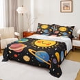 thumbnail image 1 of Manfei Cute Cartoon Planet Full Size Sheets,Kawaii Sun Bed Sheets,Colorful Universe Galaxy Sheet Sets For Boys Teens,Super Cozy Room Decor,4pcs, 1 of 7
