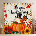 thumbnail image 1 of Manfei Cute Cartoon Turkey Black Out Curtains,Happy Thanksgiving Curtains Pack of 2 (42x63 Each),Rustic Pumpkin Maples Bedroom Curtains For Kids,Super Cozy Room Decor, 1 of 6