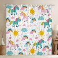 thumbnail image 1 of Manfei Cute Cartoon Unicorn Curtains Pack of 2 (42x84 Each),Rainbow Clouds Sun Curtains Blackout,Colorful Stars Print Bedroom Curtains Boys Girls,Ultra Soft Home Decor, 1 of 6