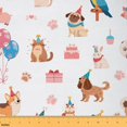 thumbnail image 1 of Manfei Cute Cat Dog Fabric by the Yard (3 Yards), Kids Birthday Gifts Decorative Fabric by the Yard, Pug Kitten Corgi Sewing & Crafting Fabric, 1 of 6