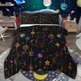 thumbnail image 1 of Manfei Cute Cat Queen Comforter Set,Galaxy Stars Print Bedding Sets,Boho bohemian Style Bedding Comforter Set For Girls Kids,Ultra Soft Home Decor Reversible,3-Piece, 1 of 8
