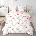 thumbnail image 1 of Manfei Cute Cherry 7-Piece Twin Bedding Sets,Cartoon Bowtie Bow Bedding Comforter Set,Fruit Theme Sheet Sets For Girls,Ultra Soft Home Decor Reversible, 1 of 8