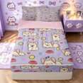 thumbnail image 1 of Manfei Cute Chihuahua Dog Zipper Twin Comforter Sets with Fitted Sheet and 2 Pillowcases, Pet Lover Zipper Bedding Set, Light Lavender, Pink Reversible, 4pcs, 1 of 7