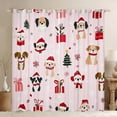 thumbnail image 1 of Manfei Cute Christmas Dog Black Out Curtains, Merry Xmas Curtains Pack of 2 (42x63 Each) for Girls, Snowflake Present Print Bedroom Curtains, Luxury Home Decor, 1 of 6