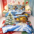 thumbnail image 1 of Manfei Cute Christmas Tree 7-Piece Twin Bedding,Xmas Holiday Season Bedding Comforter Set,Light Gray Reversible, 1 of 7