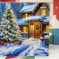 thumbnail image 1 of Manfei Cute Christmas Tree Shower Curtain 72Wx72L,Xmas Holiday Season Bathroom Curtain, 1 of 5