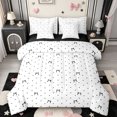 thumbnail image 1 of Manfei Cute Coquette Bowknot 7-Piece Twin Bedding,Black Coquette Bowtie Bedding Comforter Set,Black Reversible, 1 of 7