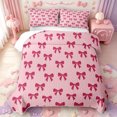 thumbnail image 1 of Manfei Cute Coquette Bowtie Bed Spread Queen,Kawaii Bow Queen Coverlet Set,3pcs,1 Quilt and 2 Pillowcases, 1 of 7