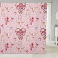 thumbnail image 1 of Manfei Cute Cowgirl Skull Shower Curtain 72Wx72L,Western Ribbon Bow Bathroom Curtain,Light Pink, 1 of 6