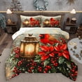 thumbnail image 1 of Manfei Cute Cardinals Queen Comforter Set,Happy Christmas Bedding Sets,Red Berry Xmas Floral Bedding Comforter Set For Kids,Luxury Bedroom Decor Reversible,3-Piece, 1 of 8