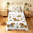 thumbnail image 1 of Manfei Cute Dachshund Dog Twin Sheets, Spring Groovy Bedding, Off White, 3 Pieces, 1 Flat Sheet, 1 Fitted Sheet and 1 Pillowcase, 1 of 6