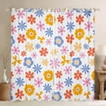 thumbnail image 1 of Manfei Cute Daisy Black Out Curtains,Cartoon Floral Curtains Pack of 2 (42x63 Each),Colorful Bedroom Curtains For Girl,Microfiber Room Decorative, 1 of 6