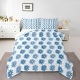 thumbnail image 1 of Manfei Cute Daisy Floral King Size Comforter Sets,Cartoon Natural Flower Bedding Comforter Set,Blue White Bedding Set For Children,Super Cozy Room Decor Reversible,3-Piece, 1 of 8