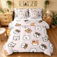 thumbnail image 1 of Manfei Cute Dalmatian King Bedding, CartoonPet Animal King Bed in a Bag, Light Pink, Stars Reversible, 7-Piece, 1 of 6