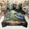 thumbnail image 1 of Manfei Cute Dinosaur 7-Piece Twin Bedding Sets for Teens Kids Children,Kawaii Animal Dino Bedding Comforter Set,Cartoon Wildlife Breathable Sheet Sets,Breathable Home Decor,Reversible, 1 of 8