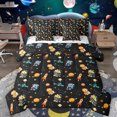 thumbnail image 1 of Manfei Cute Dinosaur Astronaut 7-Piece Bedding Comforter Set,Cartoon Rocket Planet King Bedding Sets,Kawaii Stars Print Bed Sheets For Boy,Ultra Soft Home Decor Reversible, 1 of 8