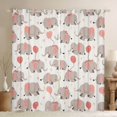 thumbnail image 1 of Manfei Cute Elephant Blackout Curtains Set of 2 (52x84 Each),Kawaii Zoo Animal Window Curtains,Gray Beige Pink Curtains and Drapes For Girls Boys,Microfiber Bedroom Decor, 1 of 6