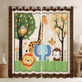 thumbnail image 1 of Manfei Cute Elephant Giraffe Lion Boy Girl Curtains Pack of 2 (42x84 Each),Cartoon Animal Curtains Blackout,Woodland Animal Bedroom Curtains,Microfiber Bedroom Decor, 1 of 6