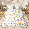 thumbnail image 1 of Manfei Cute Flower Floral 7 Pieces Bedding Comforter Set,Multicolor Polka Dots Full Bedding Set,Pink Yellow White Fitted Sheet Flat Sheet For Girls,Luxury Bedroom Decor Reversible, 1 of 9