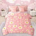 thumbnail image 1 of Manfei Cute Flowers 7-Piece Twin Bedding Sets,Kawaii Daisy Bedding Comforter Set,Yellow Pink Sheet Sets For Girls Kids,Ultra Soft Home Decor Reversible, 1 of 8