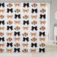 thumbnail image 1 of Manfei Cute Flowers Shower Curtain 72Wx84L,Cartoon Bowtie Bathroom Shower Curtain, 1 of 5